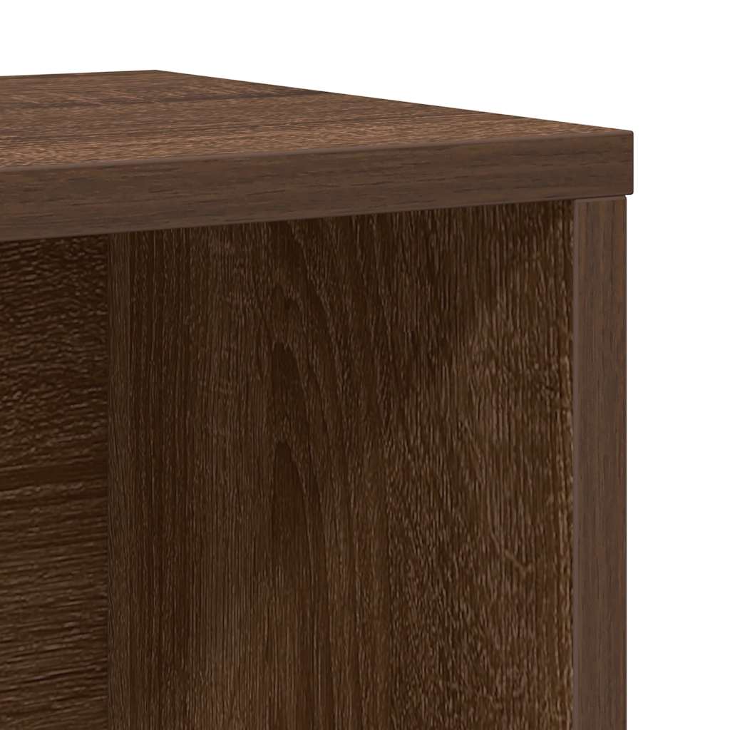Bookcase Brown Oak 60x24x101.5 cm Engineered Wood